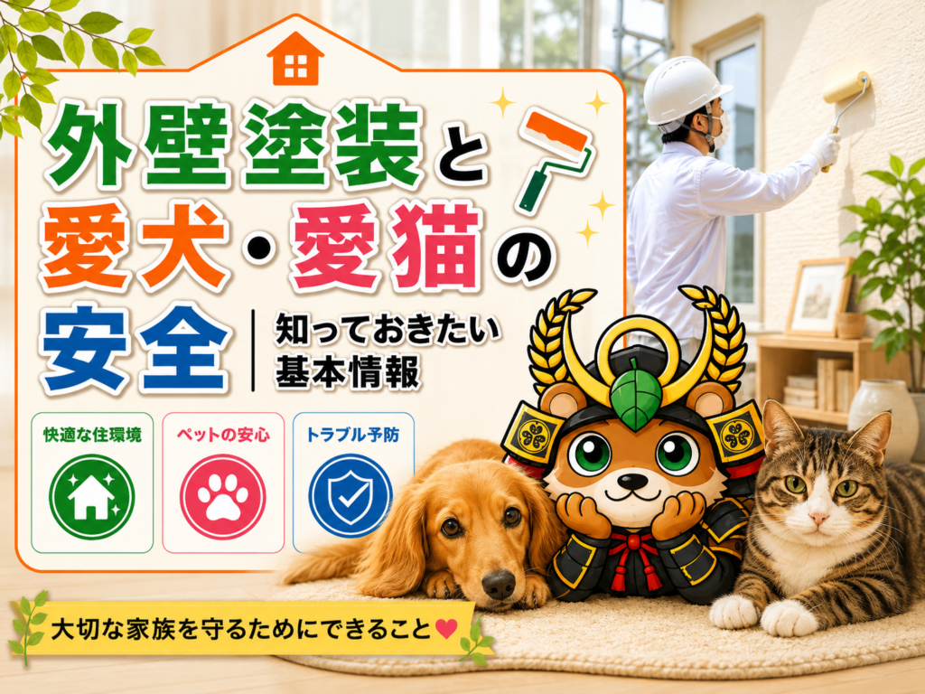 外壁塗装で愛犬・愛猫を守る7つの工夫｜稲沢市の塗装専門店が解説