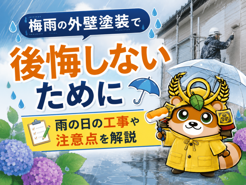 梅雨の外壁塗装で後悔しないために｜雨の日の工事や注意点を解説