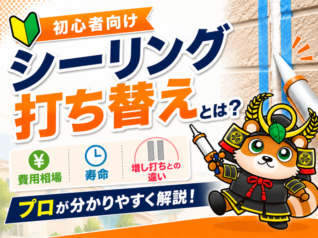 【初心者向け】シーリング打ち替えとは？費用相場や寿命、増し打ちとの違いをプロが分かりやすく解説！